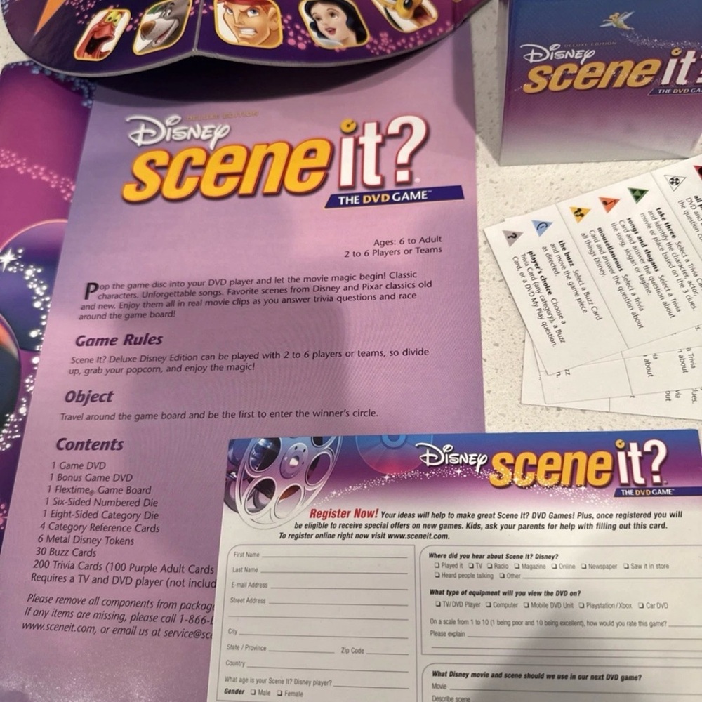 Disney Scene It? Deluxe Edition 2 DVD Board Game 2005 W/Collectors Tin - Picture 4 of 7